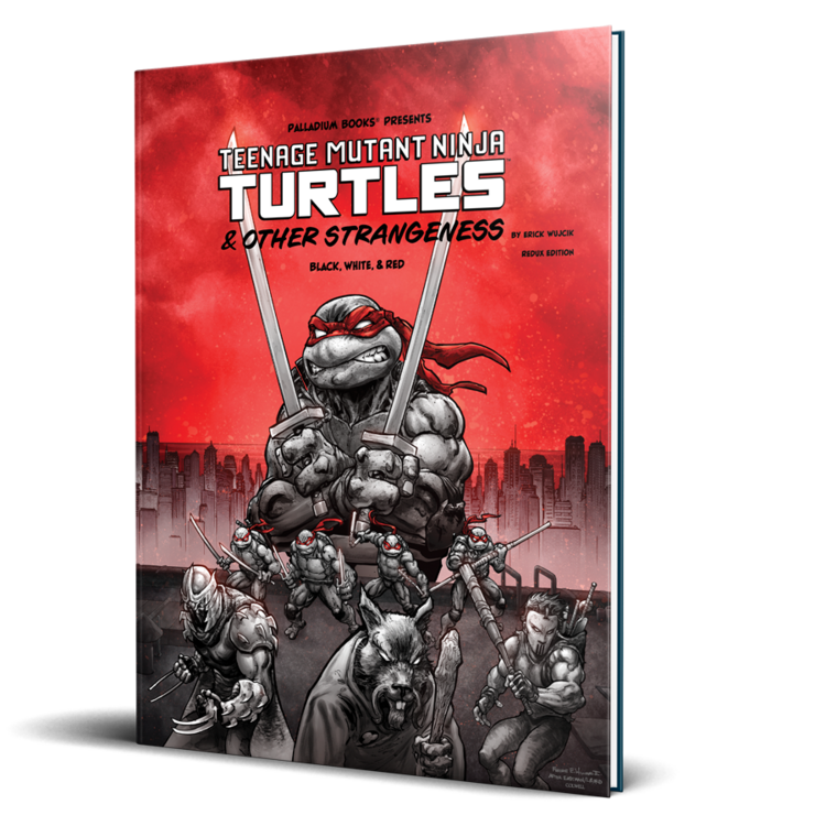TEENAGE MUTANT NINJA TURTLES & OTHER STRANGENESS RPG BLACK WHITE & RED