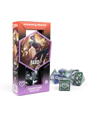 D&D ADVENTURE DICE SET BARD BLUE BLACK