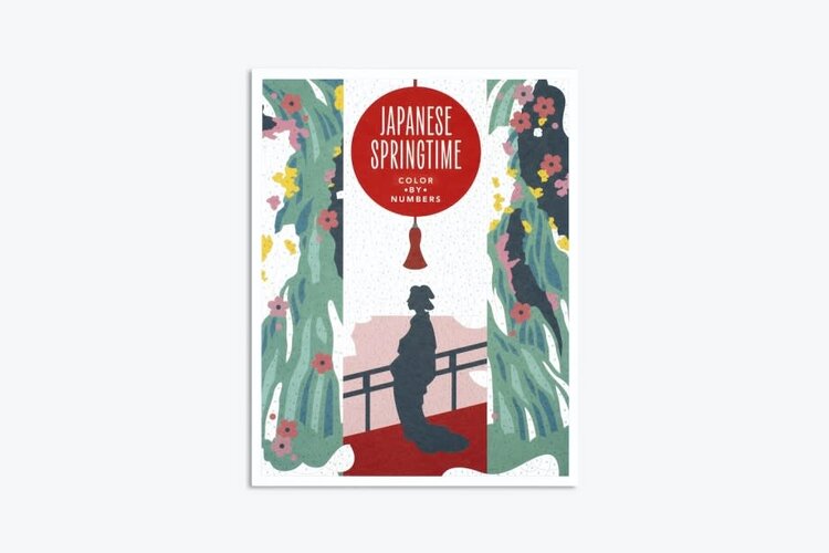 ABRAMS JAPANESE SPRINGTIME COLORING BOOK TP