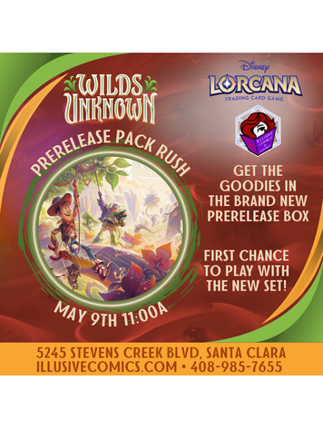 LORCANA WILDS UNKNOWN PRERELEASE PACK RUSH 5/9 @ 11 AM