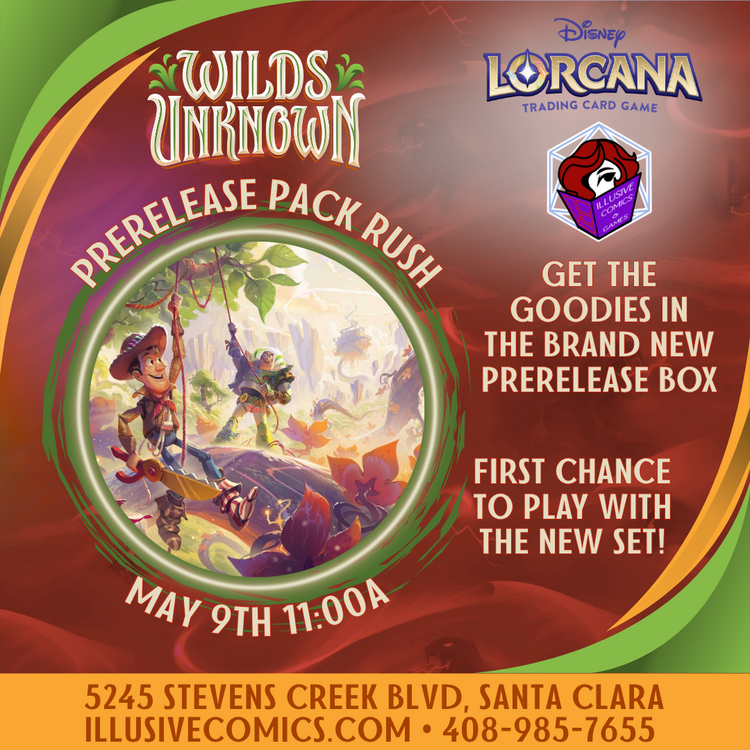 LORCANA WILDS UNKNOWN PRERELEASE PACK RUSH 5/9 @ 11 AM