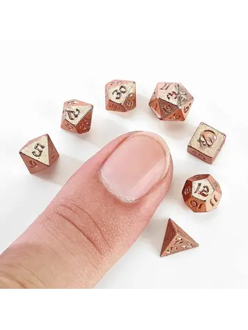 HYMGHO HYMGHO UNSEELIE MINI RPG DICE SET - ROSE GOLD