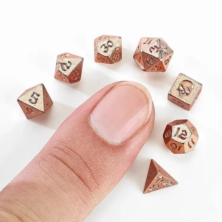 HYMGHO HYMGHO UNSEELIE MINI RPG DICE SET - ROSE GOLD