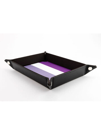 FANROLL DICE TRAY PRIDE VELVET FORLDING TRAY ASEXUAL