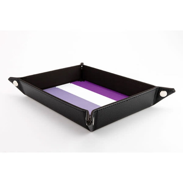 FANROLL DICE TRAY PRIDE VELVET FORLDING TRAY ASEXUAL