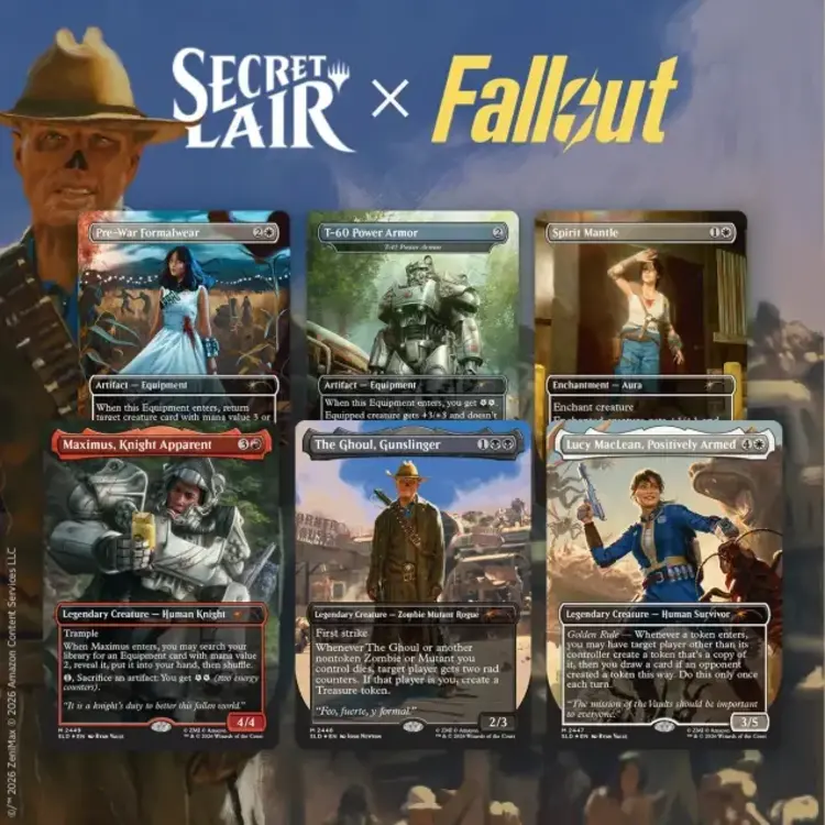 WIZARDS OF THE COAST MTG SECRET LAIR X FALLOUT BEYOND VAULT 33