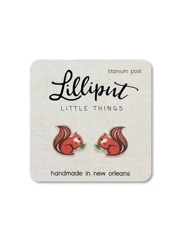 RED SQUIRREL EARRINGS