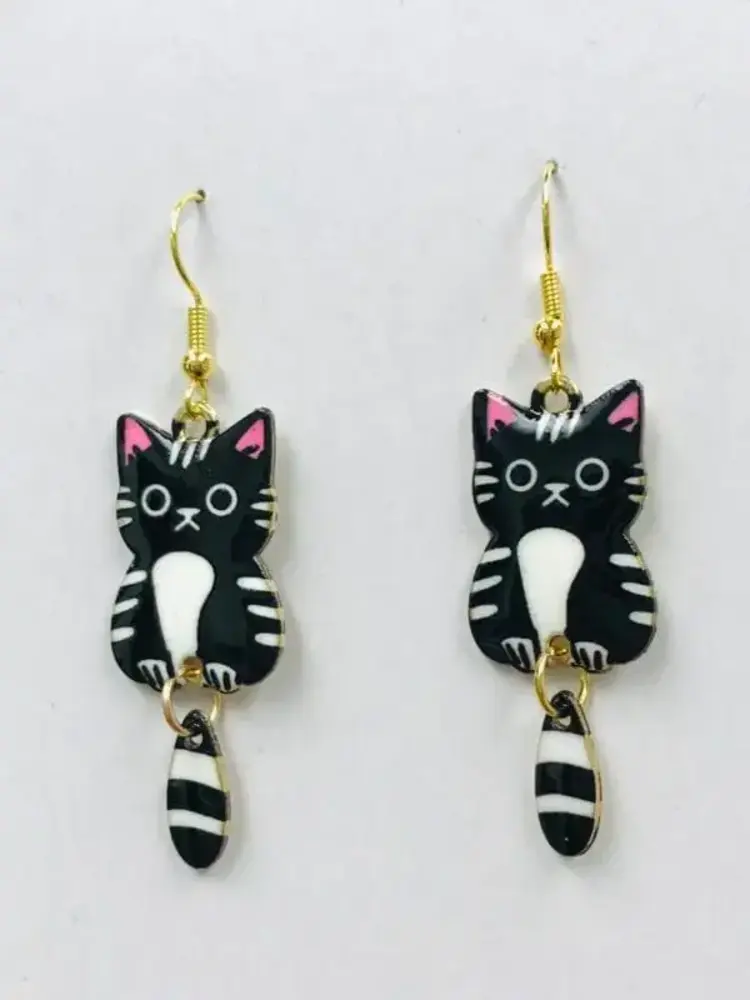 CAT WAGGING TAIL EARRINGS