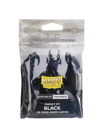 DRAGON SHIELD DRAGON SHIELD 100CT PERFECT FIT INNER SLEEVES THICK BLACK