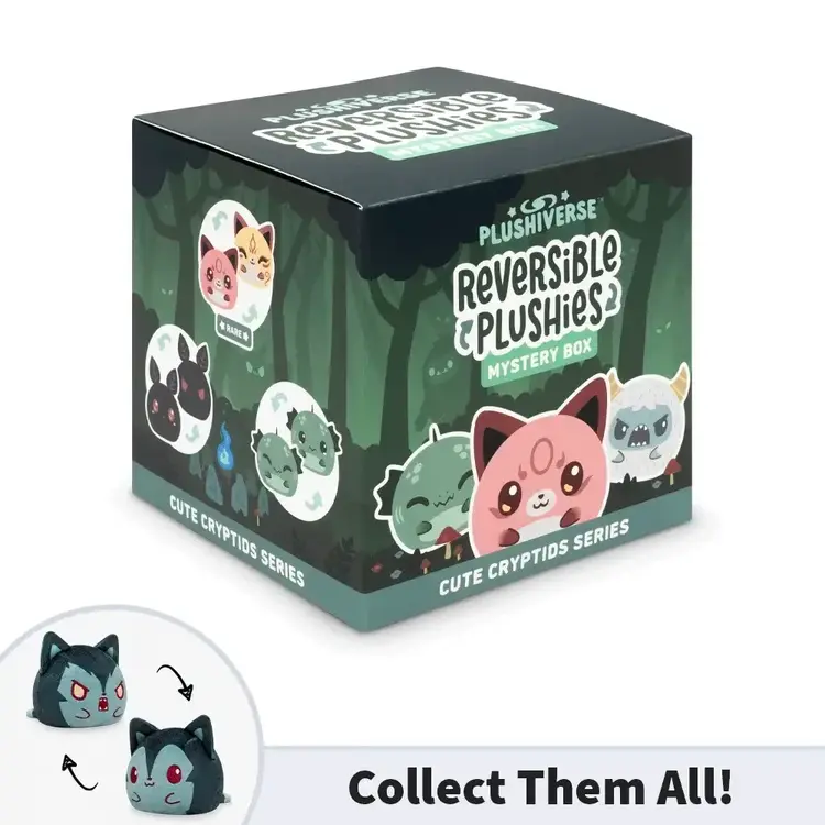 PLUSHIVERSE BLIND BOX CUTE MYTHS AND CRYPTIDS REVERSIBLE PLUSHIE 3IN