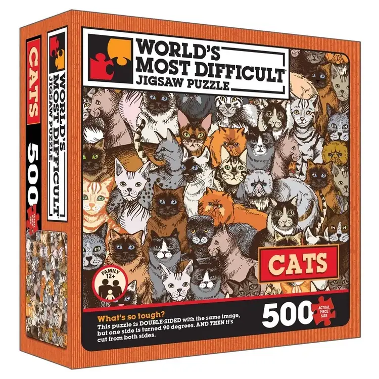 WORLDS MOST DIFFICULT JIGSAW PUZZLE CATS 500 PCS