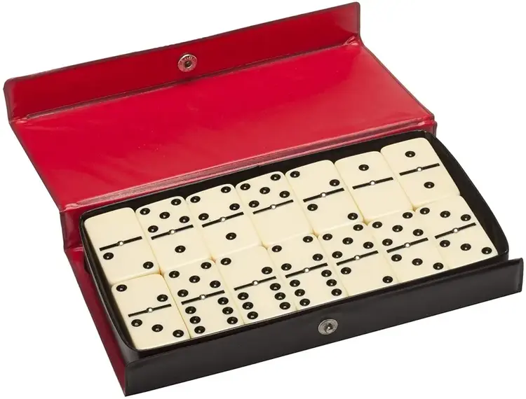DOUBLE SIX DOMINOES WITH SPINNERS