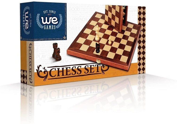 FOLDING WOOD TRAVEL CHESS SET