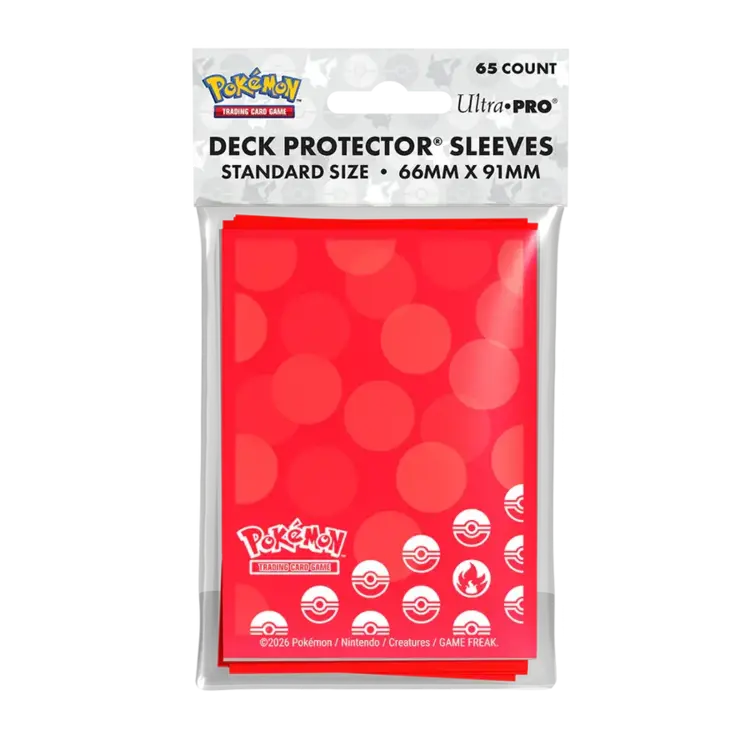 ULTRA PRO ULTRA PRO POKEMON DECK PROTECTOR SLEEVES ENERGY TYPE FIRE 65 CT