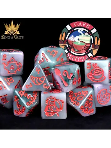 DND DICE CAFE MATCHA - 11 RPG DICE SET