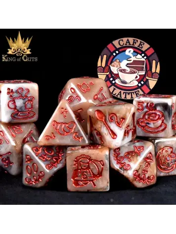 DND DICE CAFE LATTE - 11 RPG DICE SET