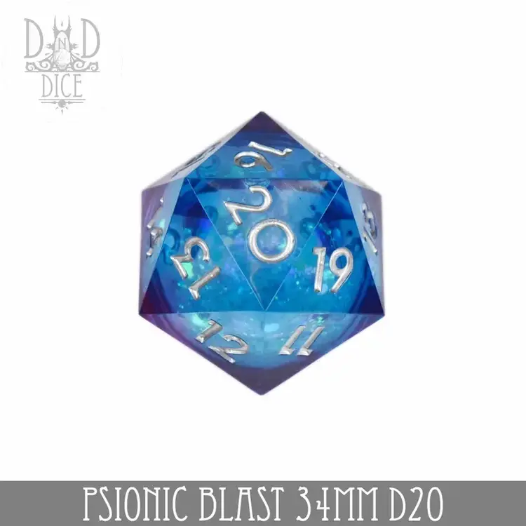 DND DICE PSIONIC BLAST 34MM D20