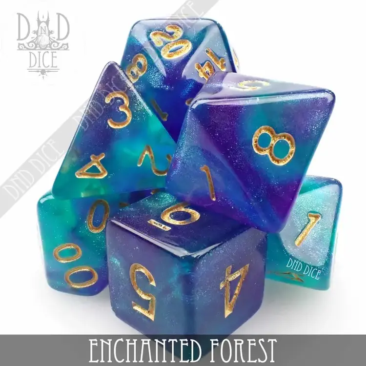 DND DICE ENCHANTED FOREST RPG DICE SET