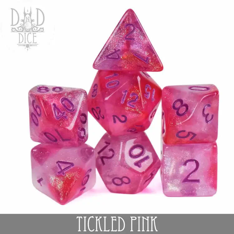 DND DICE TICKLED PINK DICE SET