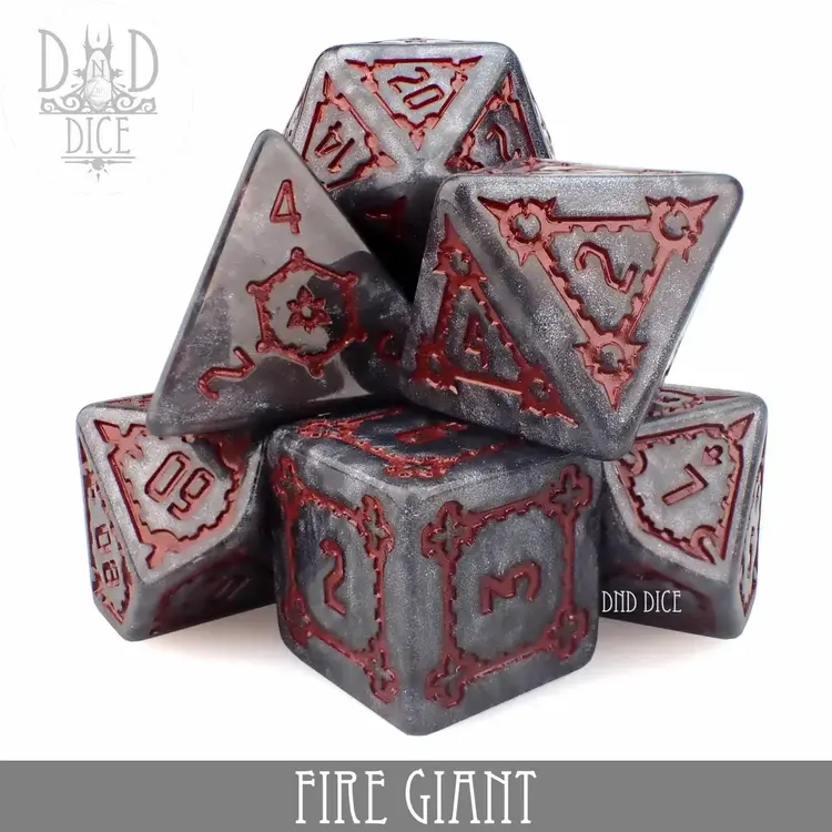 DND DICE FIRE GIANT OVERSIZE RPG DICE SET