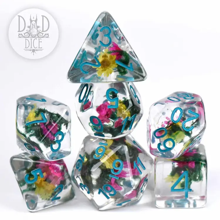DND DICE VINTAGE BLOOM RPG DICE SET