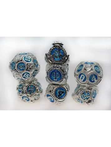 FOAM BRAIN GAMES FOAM BRAIN GAMES METAL RPG DICE SET AIRSHIP GEARS - ANTARCTIC EXPEDITION