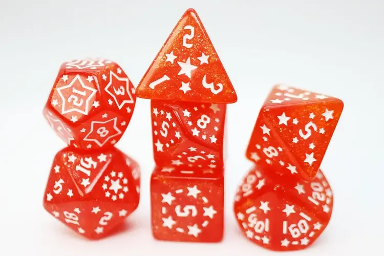 FOAM BRAIN GAMES FOAM BRAIN GAMES RPG DICE SET SHOOTING STARS - NITROGEN