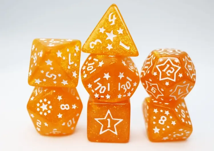 FOAM BRAIN GAMES FOAM BRAIN GAMES RPG DICE SET SHOOTING STARS - SODIUM