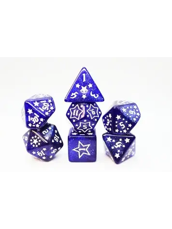 FOAM BRAIN GAMES FOAM BRAIN GAMES RPG DICE SET SHOOTING STARS - CESIUM