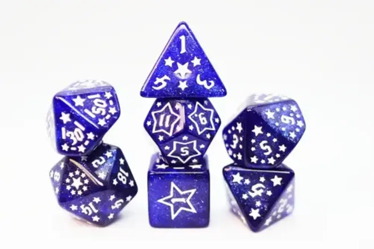 FOAM BRAIN GAMES FOAM BRAIN GAMES RPG DICE SET SHOOTING STARS - CESIUM