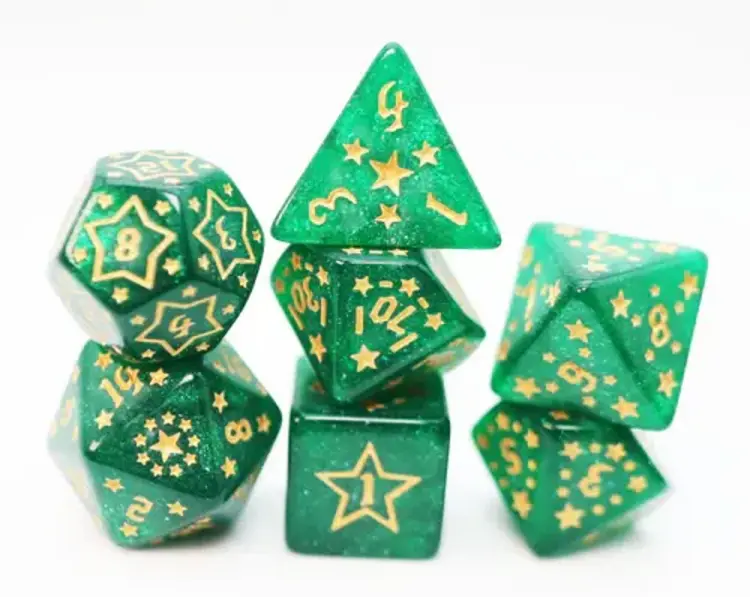 FOAM BRAIN GAMES FOAM BRAIN GAMES RPG DICE SET SHOOTING STARS - MANGANESE