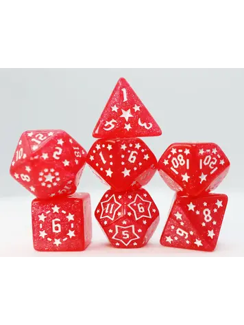 FOAM BRAIN GAMES FOAM BRAIN GAMES RPG DICE SET SHOOTING STARS - LITHIUM