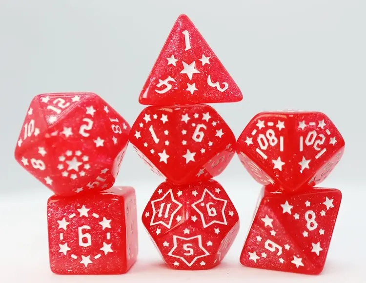 FOAM BRAIN GAMES FOAM BRAIN GAMES RPG DICE SET SHOOTING STARS - LITHIUM