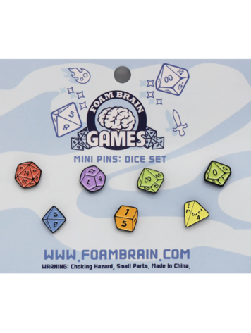 FOAM BRAIN GAMES FOAM BRAIN GAMES MINI ENAMEL PINS - DICE SET