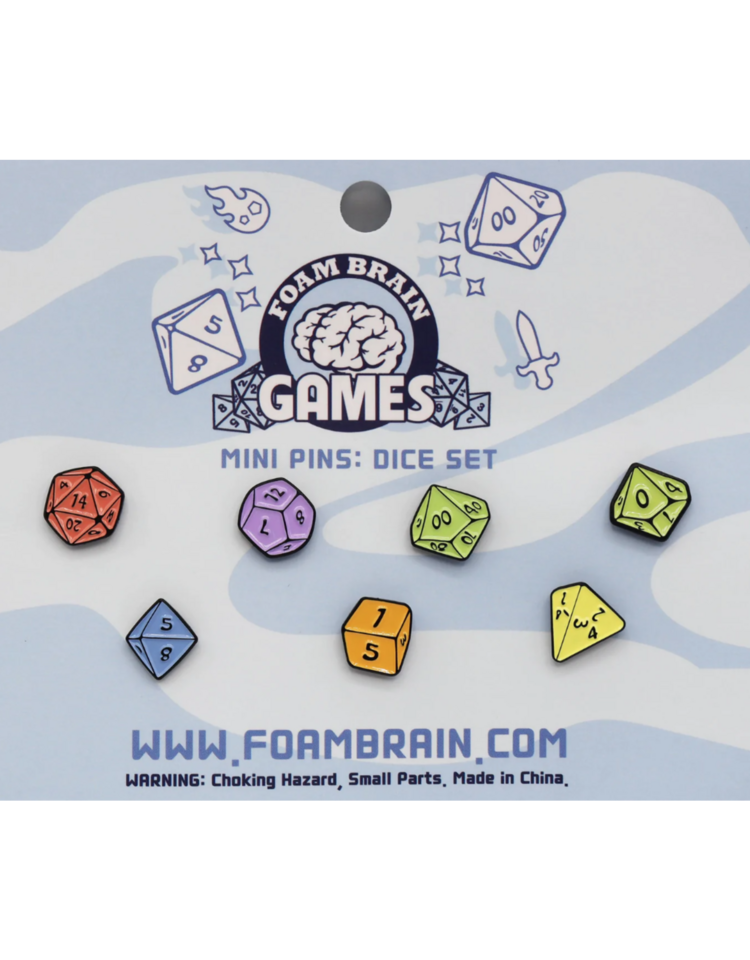FOAM BRAIN GAMES FOAM BRAIN GAMES MINI ENAMEL PINS - DICE SET
