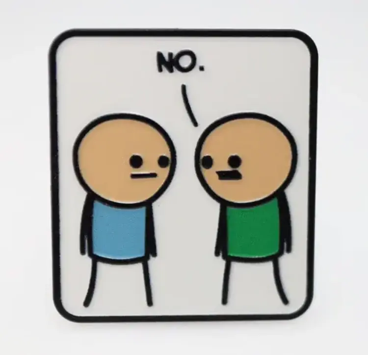 FOAM BRAIN GAMES CYANIDE & HAPPINESS ENAMEL PINS - NO