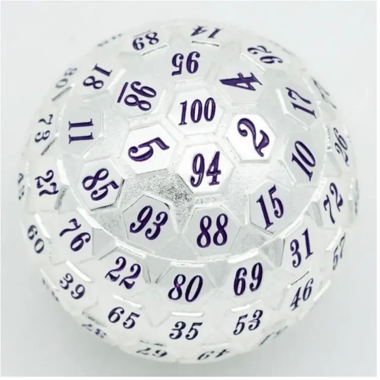 FOAM BRAIN GAMES FOAM BRAIN GAMES 45MM PLATINUM WITH PURPLE METAL D100