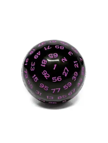 FOAM BRAIN GAMES FOAM BRAIN GAMES 45MM D100 - BLACK OPAQUE WITH PURPLE