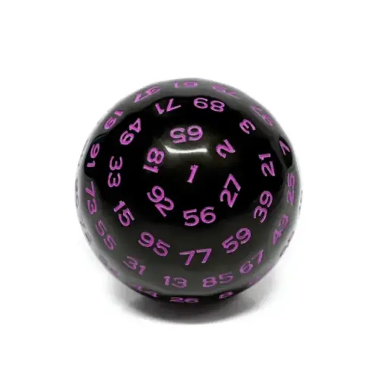 FOAM BRAIN GAMES FOAM BRAIN GAMES 45MM D100 - BLACK OPAQUE WITH PURPLE