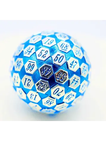 FOAM BRAIN GAMES FOAM BRAIN GAMES 45MM BLUE AND SILVER METAL D100