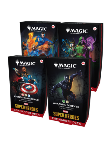 WIZARDS OF THE COAST MTG MARVELS SUPER HEROES COMMANDER DECKS (SET OF 4) PREORDER