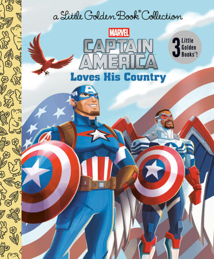 GOLDEN BOOKS MARVEL CAPTAIN AMERICA LOVES HIS COUNTRY LITTLE GOLDEN BOOK COLLECTION
