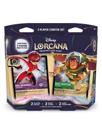 RAVENSBURGER LORCANA TCG WILDS UNKNOWN 2 PLAYER STARTER SET