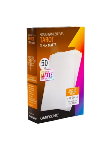 GAMEGENIC GAMEGENIC BOARD GAME SLEEVES TAROT CLEAR MATTE 50 CT