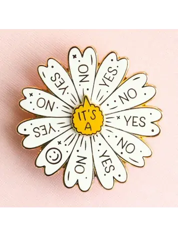 SPINNING DAISY ENAMEL PIN