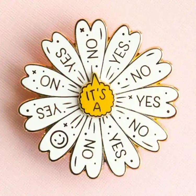 SPINNING DAISY ENAMEL PIN