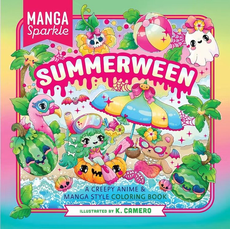 ST MARTINS MANGA SPARKLE SUMMERWEEN CREEPY ANIME & MANGA STYLE COLORING BOOK