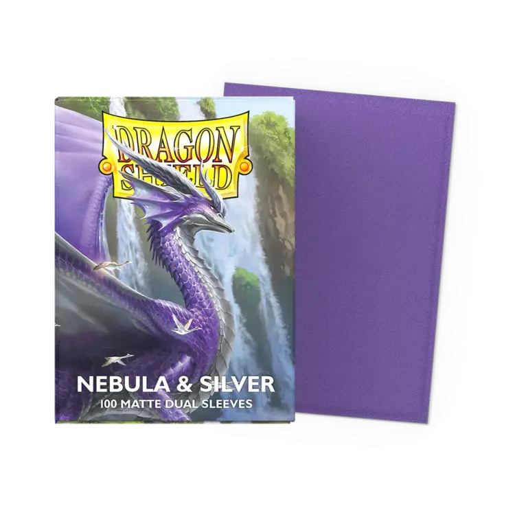 DRAGON SHIELD DRAGON SHIELD 100CT MATTE DUAL SLEEVES NEBULA & SILVER