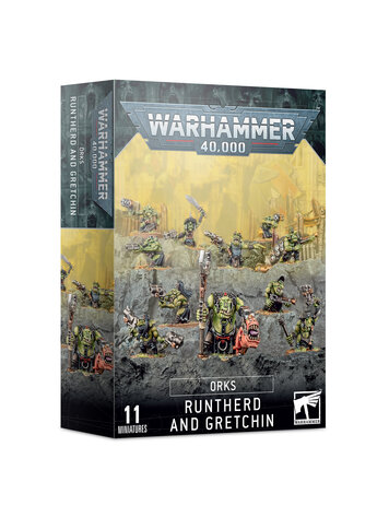 GAMES WORKSHOP WARHAMMER 40K ORKS RUNTHERD AND GRETCHIN