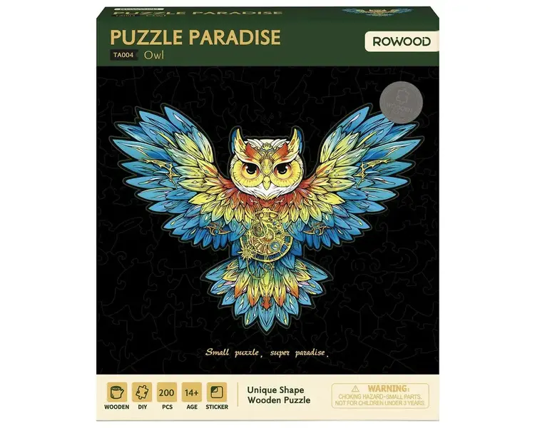 OWL WOODEN PUZZLE 200 PCS
